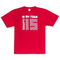 [ unused ] Fuji fabric 15 anniversary Anniversary IN MY TOWN T-shirt M size red 