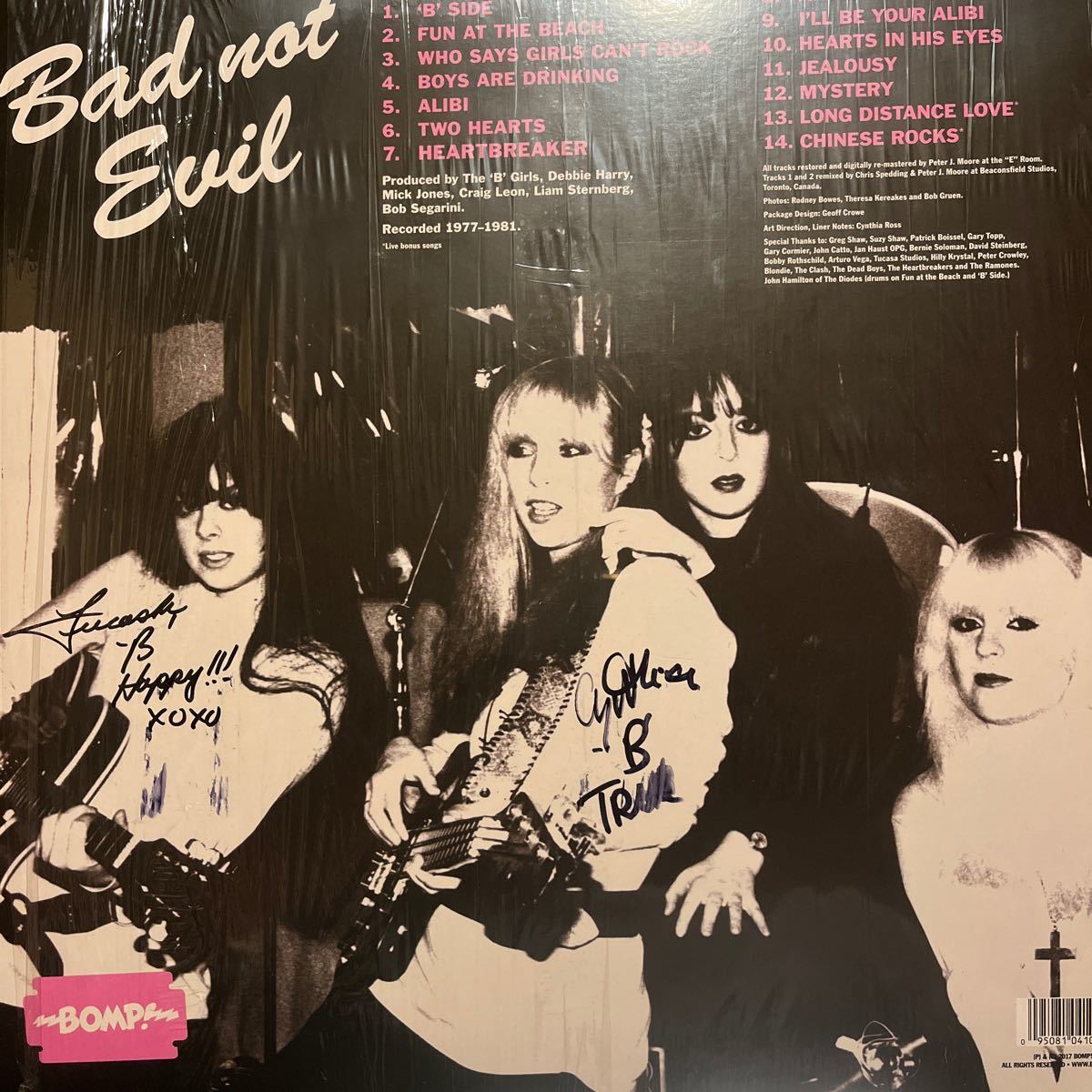 サイン入りTHE B GIRLS/BAD NOT EVIL 限定スターダストVINYL!アナログレコード　ガレージ パンク_画像2