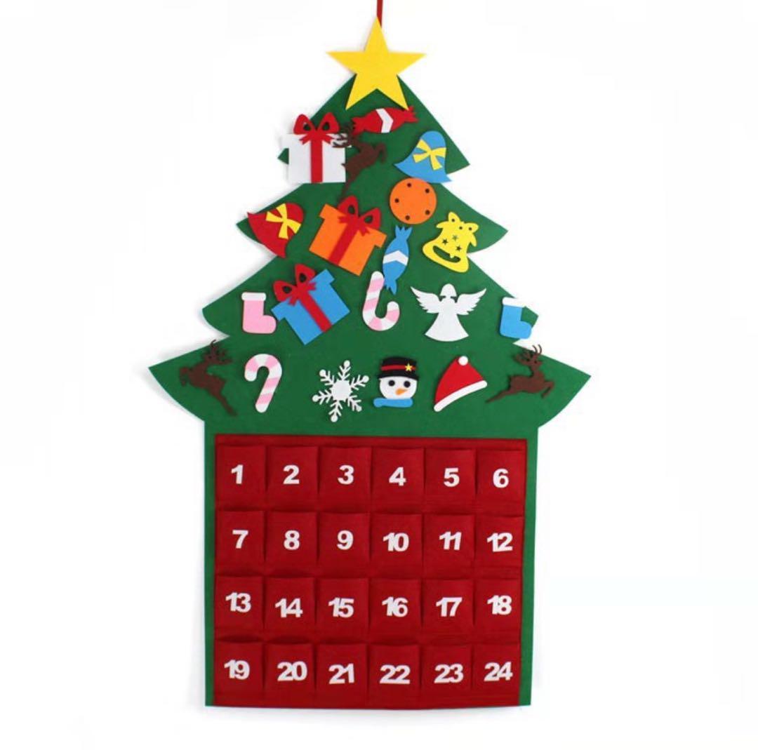 クリスマス アドベントカレンダー クリスマスツリー タペストリーの画像3