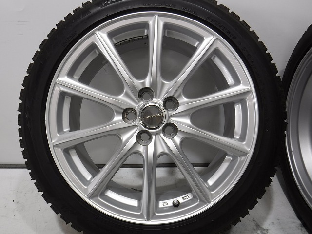 17インチ 215/45R17 7J+50 100 プリウス ※平座ナット用 中古スタッドレスタイヤホイール【4本セット】送料無料(ASA17-0721）_画像5