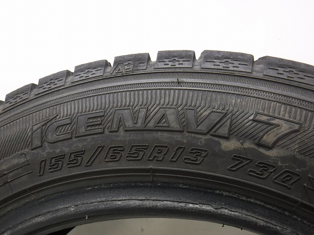 送料無料 155-65R13 9分山 グッドイヤー アイスナビ7 2021年製 中古タイヤ【1本】(AGS-0117）_画像5