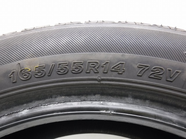 送料無料 165-55R14 9分山 セイバーリング SL201 2019年製 中古タイヤ【1本】(AGM14-0131）_画像5