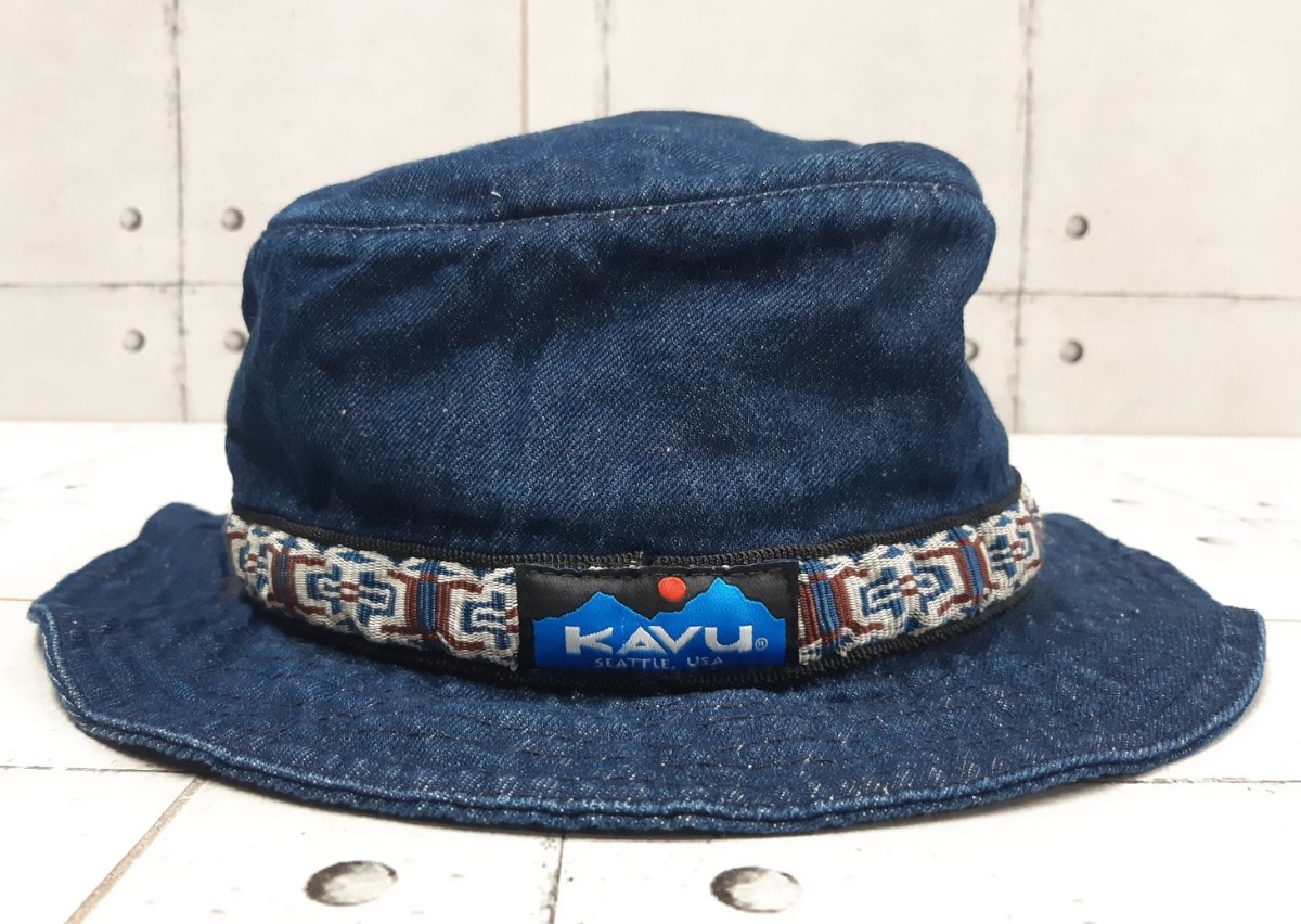USA製 KAVU ストラップ バケットハット デニム 帽子 ハット カブー HATの画像2