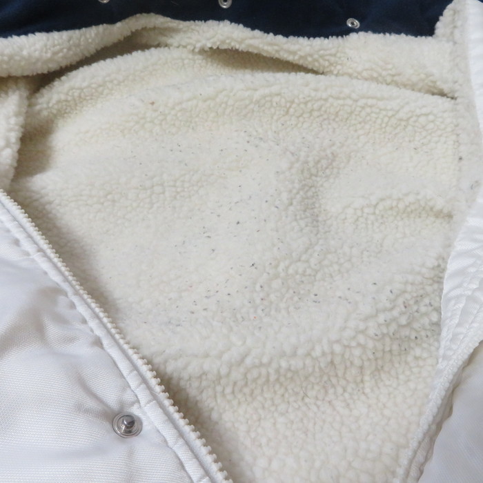  б/у одежда женский M ellesse/ ellesse обратная сторона боа кнопка Zip пальто защищающий от холода белый 