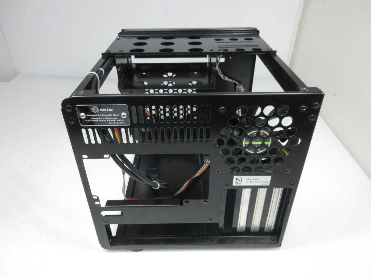 abee acubic D40 ACE-D40-SBK シルキーブラック Micro-ATX PC ケース 中古品_画像6