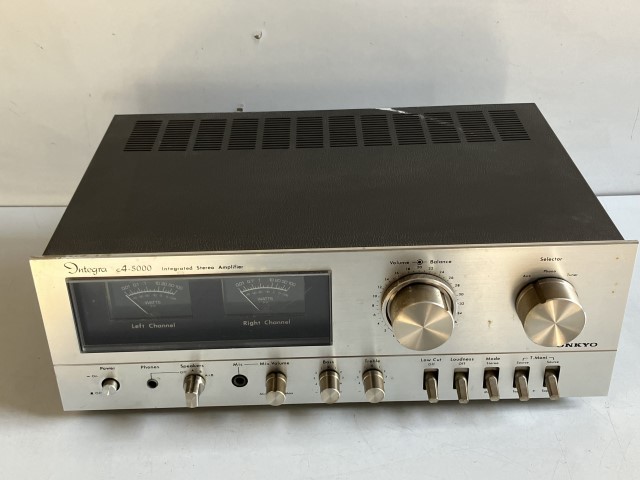 ⑯u274◆ONKYO オンキョー◆アンプ INTEGRATED STEREO AMPLIFIER Integra A-5000 シルバー オーディオ機器 通電のみ確認済み_画像1