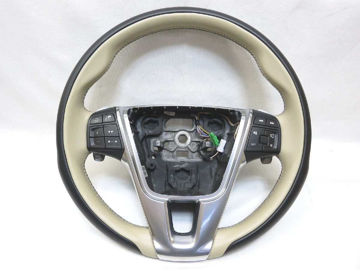  rare! paddle attaching! V60 T5 first generation original two-tone combination leather steering gear handle switch V40 V60 V70 XC60 XC70 XC90 control number (W-CVIII01)