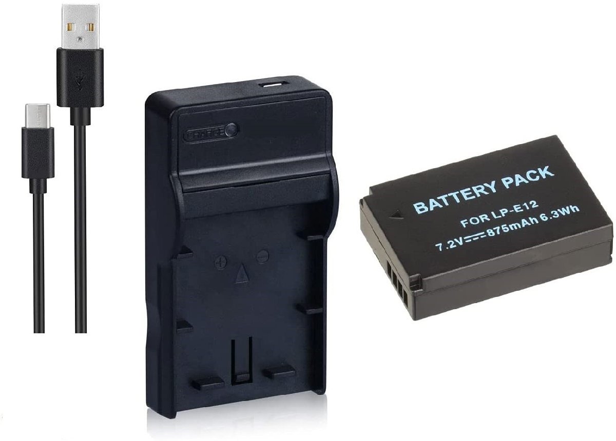 セットDC136 対応USB充電器 と Canon LP-E12 互換バッテリー_画像1