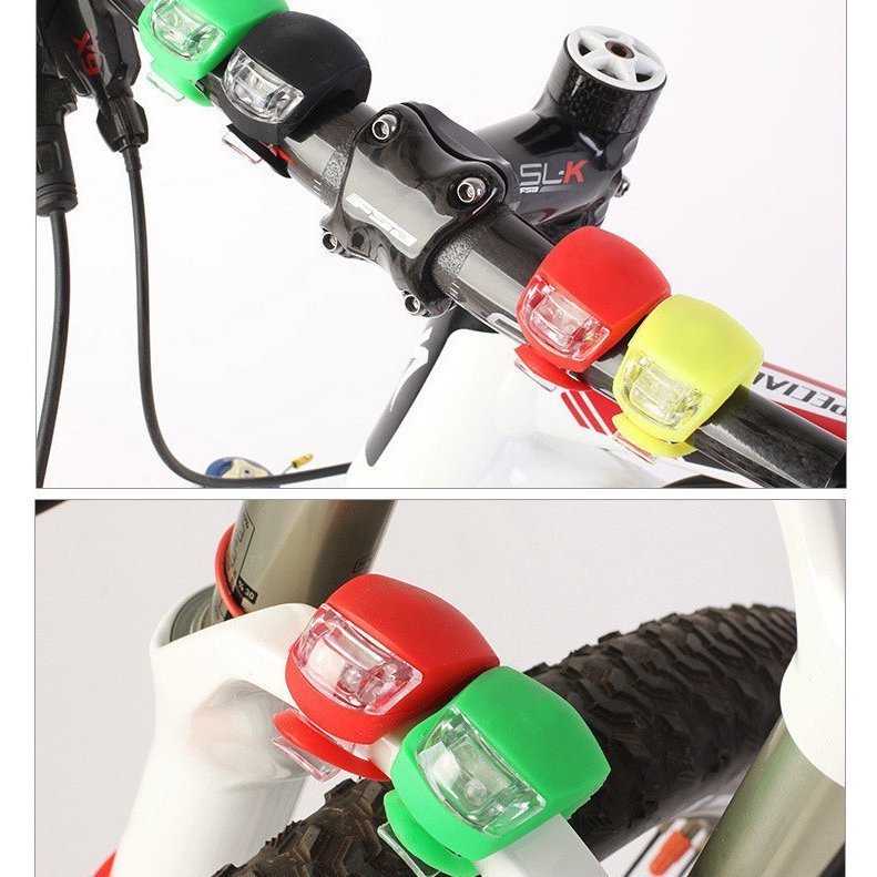 B013 ブラック 同色2個セット シリコンLED赤ライト 簡単取り付け サイクリングライト 自転車ライト 点灯長持ち 軽量 犬の首輪にも 黒_画像5