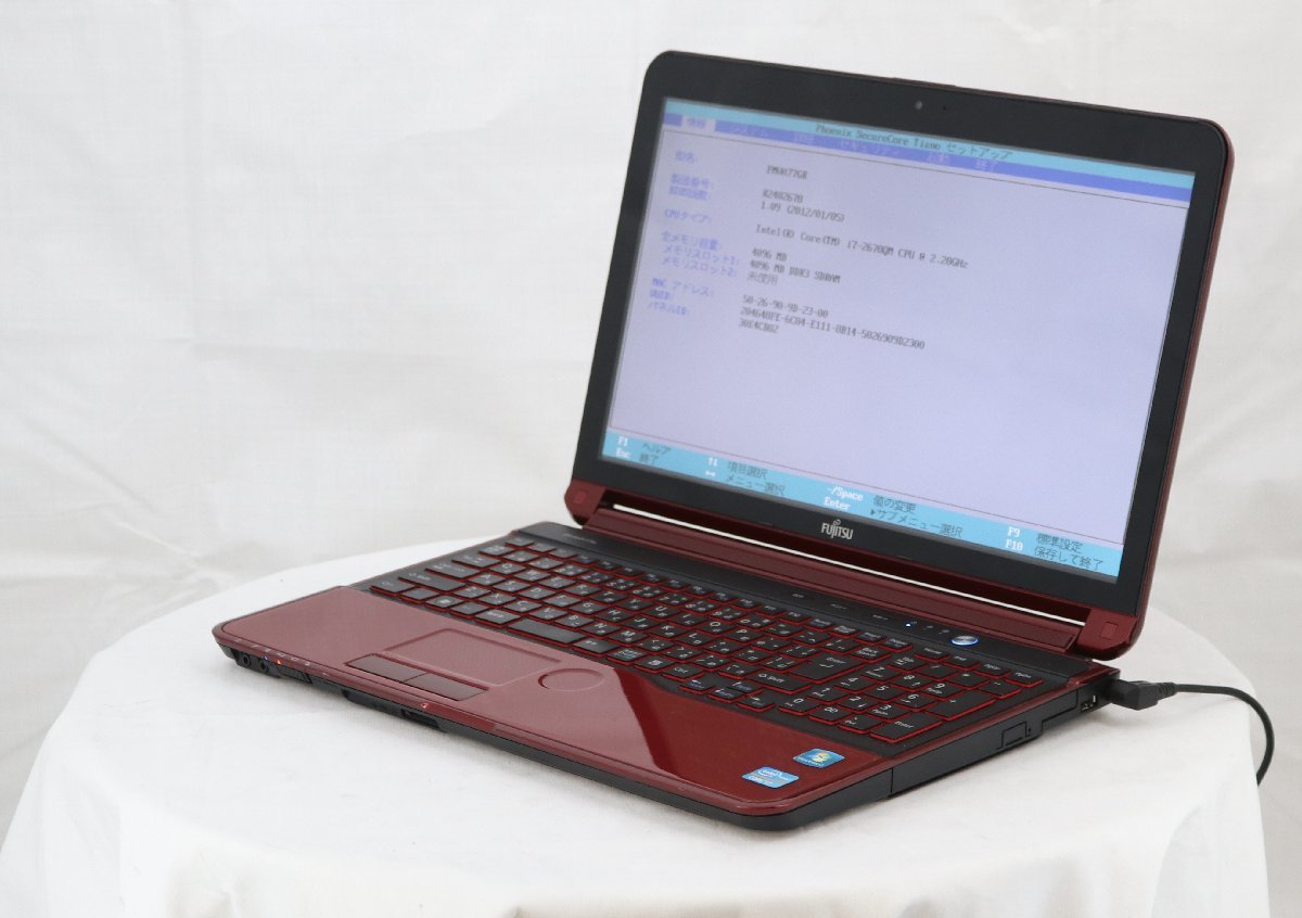 FUJITSU FMVA77GR LIFEBOOK AH77/G　Core i7 2670QM 2.20GHz 4GB 750GB■現状品_画像1