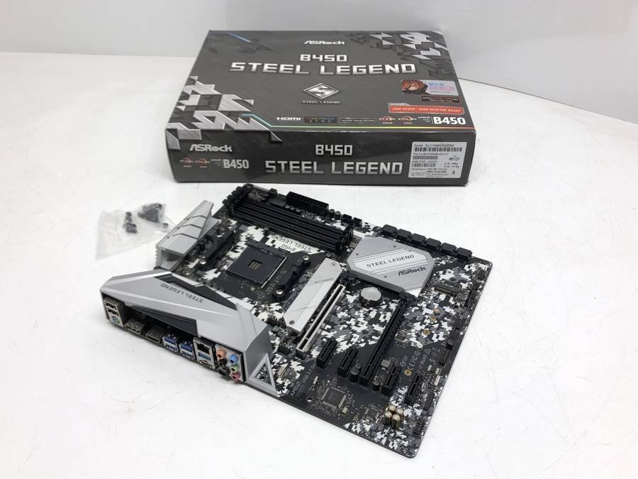 ASRock B450 STEEL LEGENO マザーボード■ジャンク品_画像1