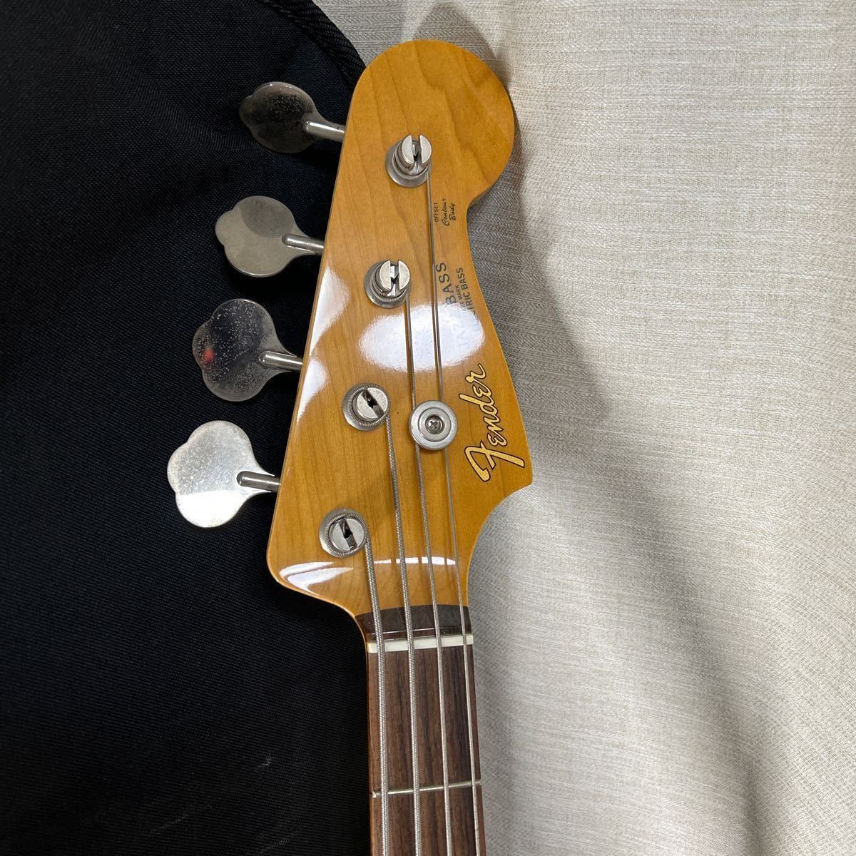 通電 ジャンク FENDER フェンダー アンプセット ORANGE CRUSH 25BX JAZZ BASS ELECTRIC TRADE MARK contour body エレキベース ケース付き_画像2