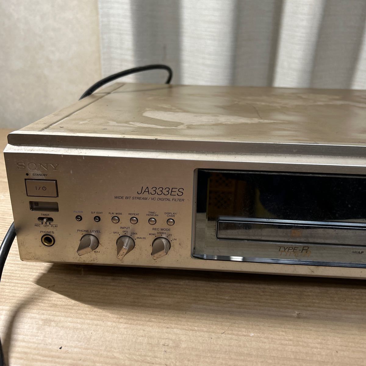 動作未確認 ★ ジャンク品 SONY ソニー MDS-JA333ES MINIDISC DECK WIDE BIT STREAM VC DIGITAL FILTER オーディオ機器 MDデッキ 121530y_画像2