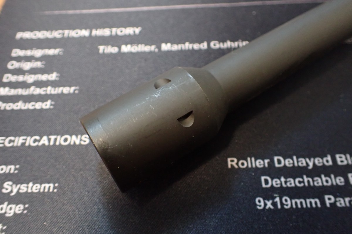 VFC MP5 V1 GEN1 スチールバレル 刻印 UMAREX Bibian 比比昂- VFC MP5 V1 GEN1 スチールアウターバレル刻印白