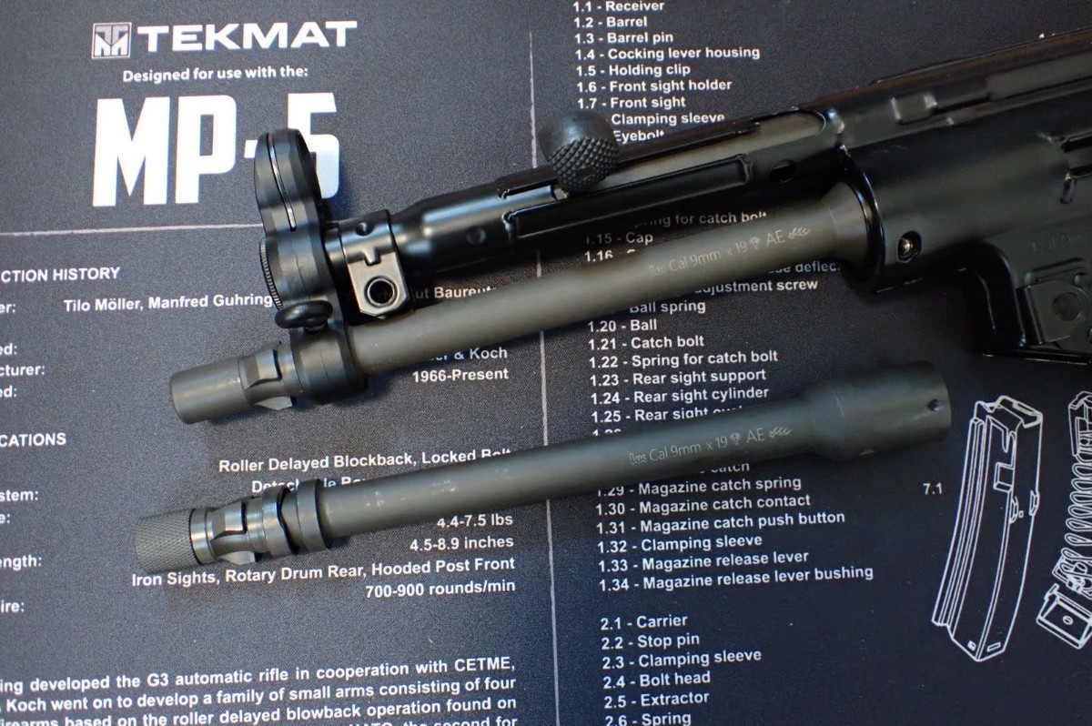 東京マルイ マルイ 〇VFC MP5 V1 GEN1 スチールバレル 刻印 Bibian 比比昂- VFC MP5 V1 GEN1 スチールアウターバレル刻印白