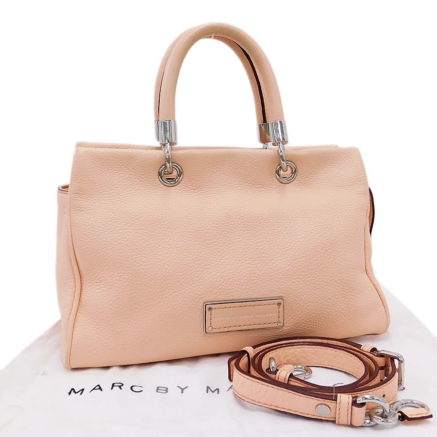 1円 ■ 極美品 マークジェイコブス 2WAYバッグ ピンク系 レザー 可愛い レディース MARC JACOBS ■E.Bmm.ｚE-24_画像1