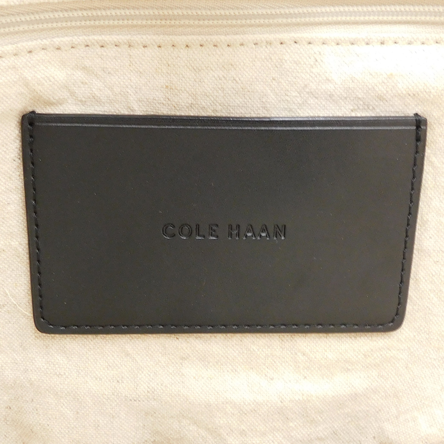 1円 ■ 美品 コールハーン トートバッグ 柄 ブラック系 PVC レザー U02233 COLE HAAN ■E.Blel.oR-5_画像8