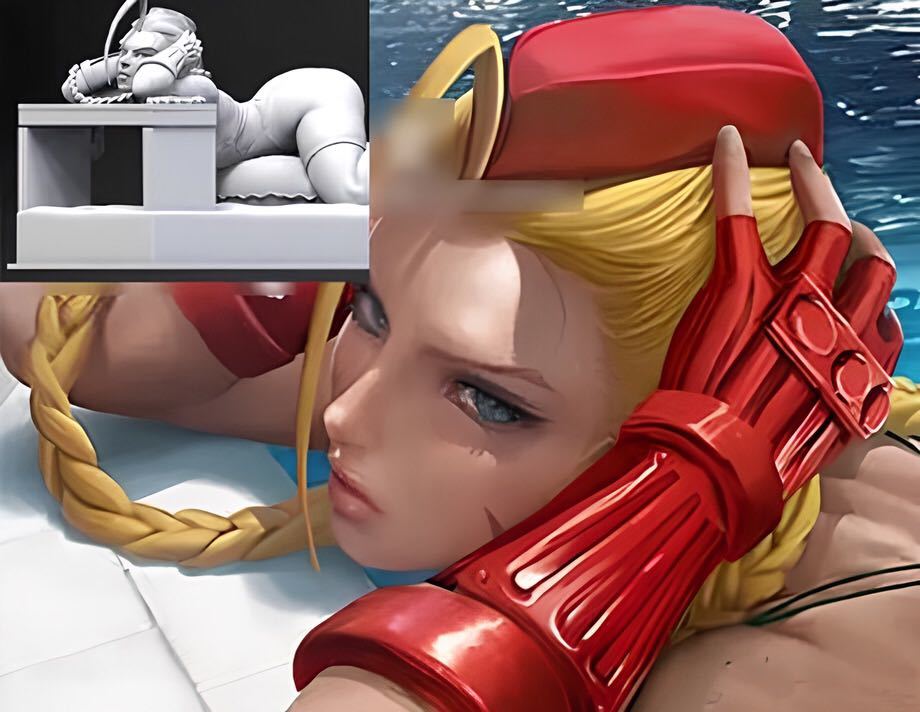 ガレージキット　女性フィギュア　素体ヘッド　未塗装　未組み立て　21cm アニメゲームキャラモデル　キャミィ　セクシーフィギュア
