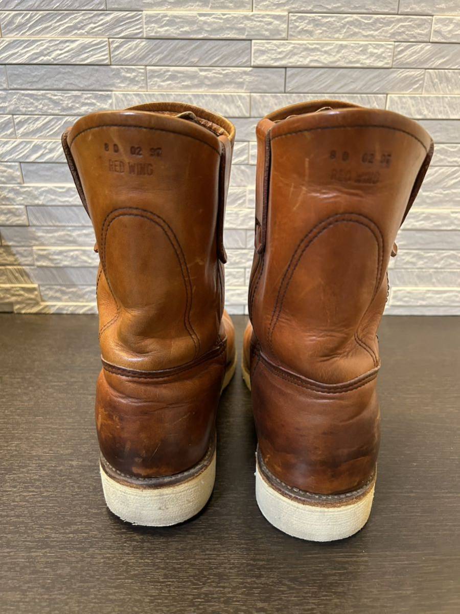 90s RED WING レッドウイング レッドウィング ペコスブーツ 866 犬タグ 8D USA ブラウン ヴィンテージ _画像3