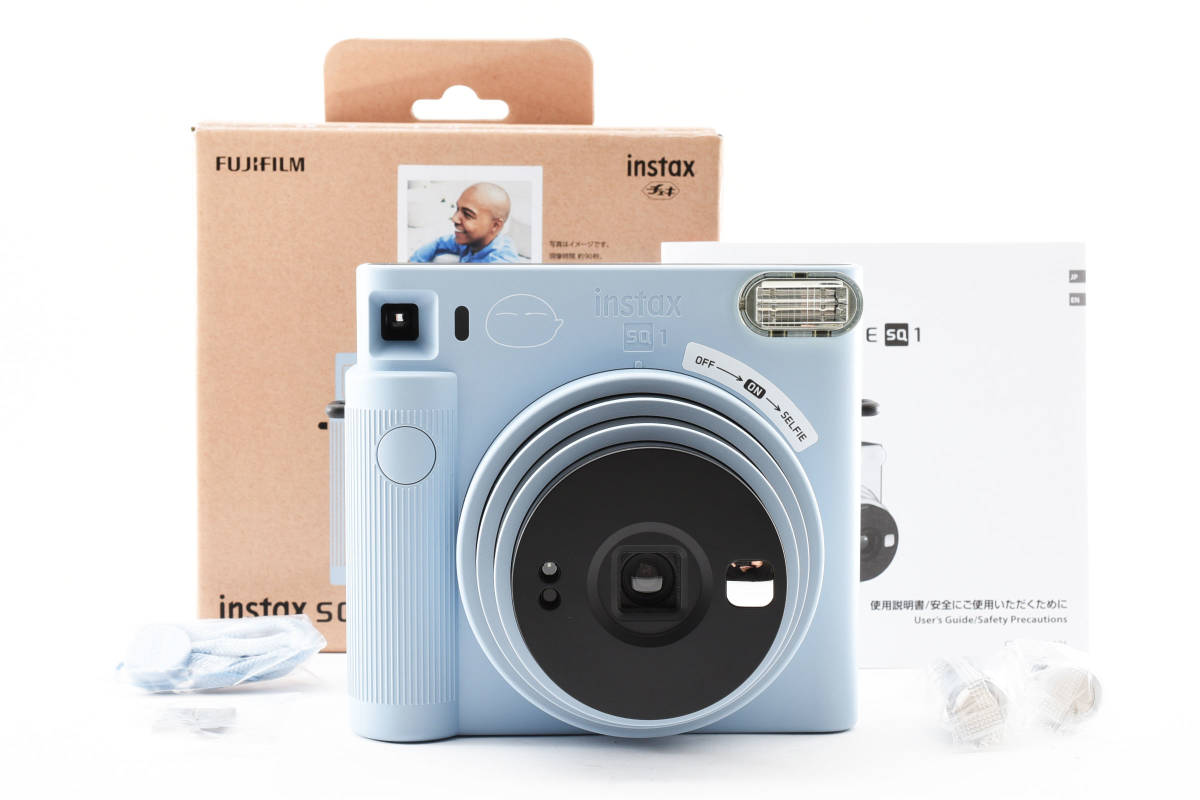 * as good as new * Fuji film FUJIFILM instax SQUARE SQ 1 glacier blue rotation sla collaboration Cheki instant camera #3800