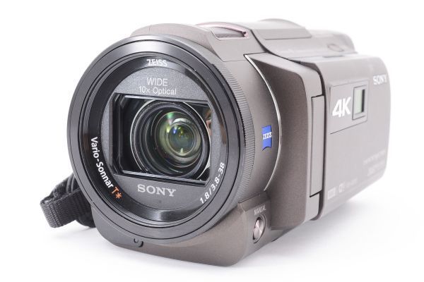 ◆訳あり◆ ソニー SONY Handycam FDR-AXP35 TIC ブラウン 4K デジタル ビデオカメラ 光学10倍 プロジェクター機能搭載 現状 #3706