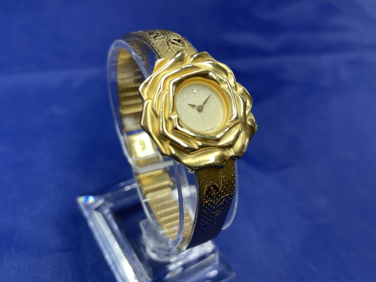 セイコー SEIKO ルキア 腕時計 フラワー ハプスブルグ クォーツ 2P20-0610 GP 文字盤淡ゴールド「金粉」 レディース WM-24