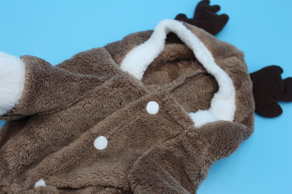 クリスマストナカイXXLペット服 セーター 犬服 厚い ドッグウェア パーカー 小中型犬 防寒　毛布生地ですからとても暖かいです