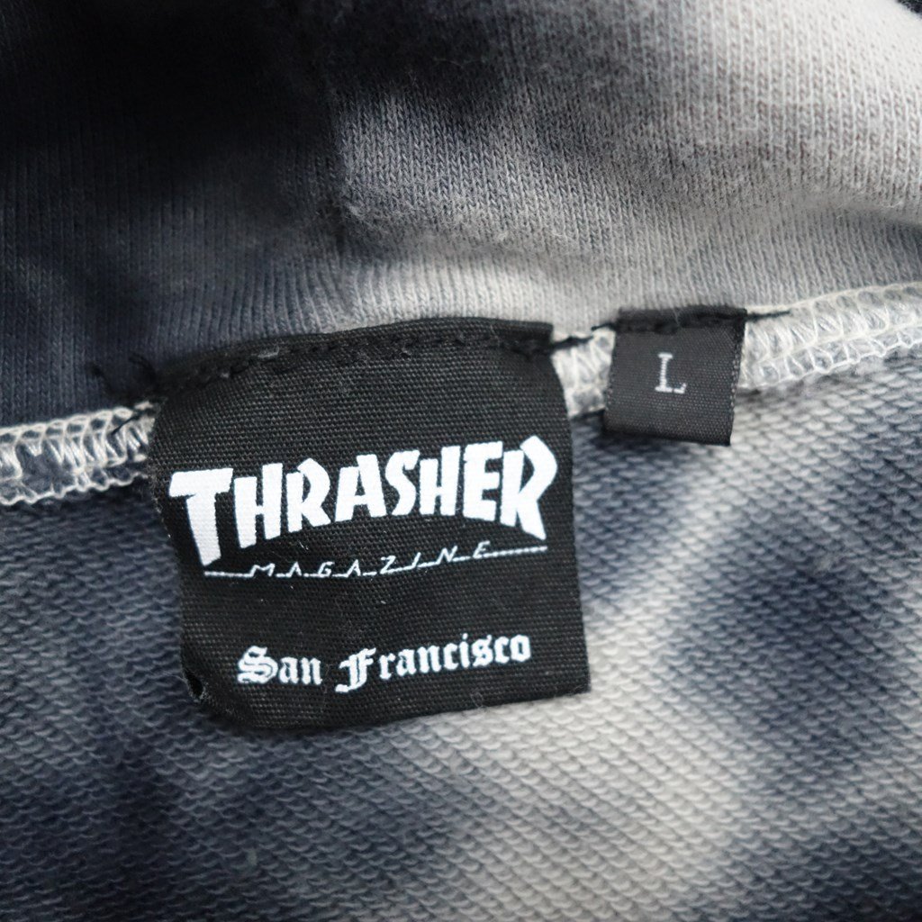 中古 2017年頃 THRASHER FLAME LOGO HOODIE TH8508TD2/撥水無し UNISEX Lサイズ スノーボードパーカー スラッシャー_画像2