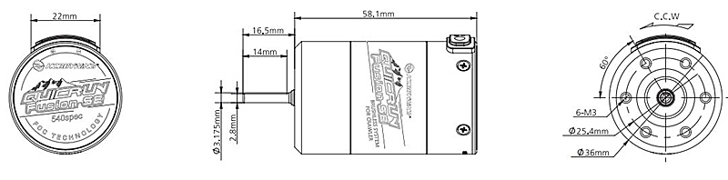新製品 HOBBYWING ホビーウイング QUICRUN Fusion SE for Crawler-1200KV 540spec【1/10用モーター＆ESC】 2in1_画像2