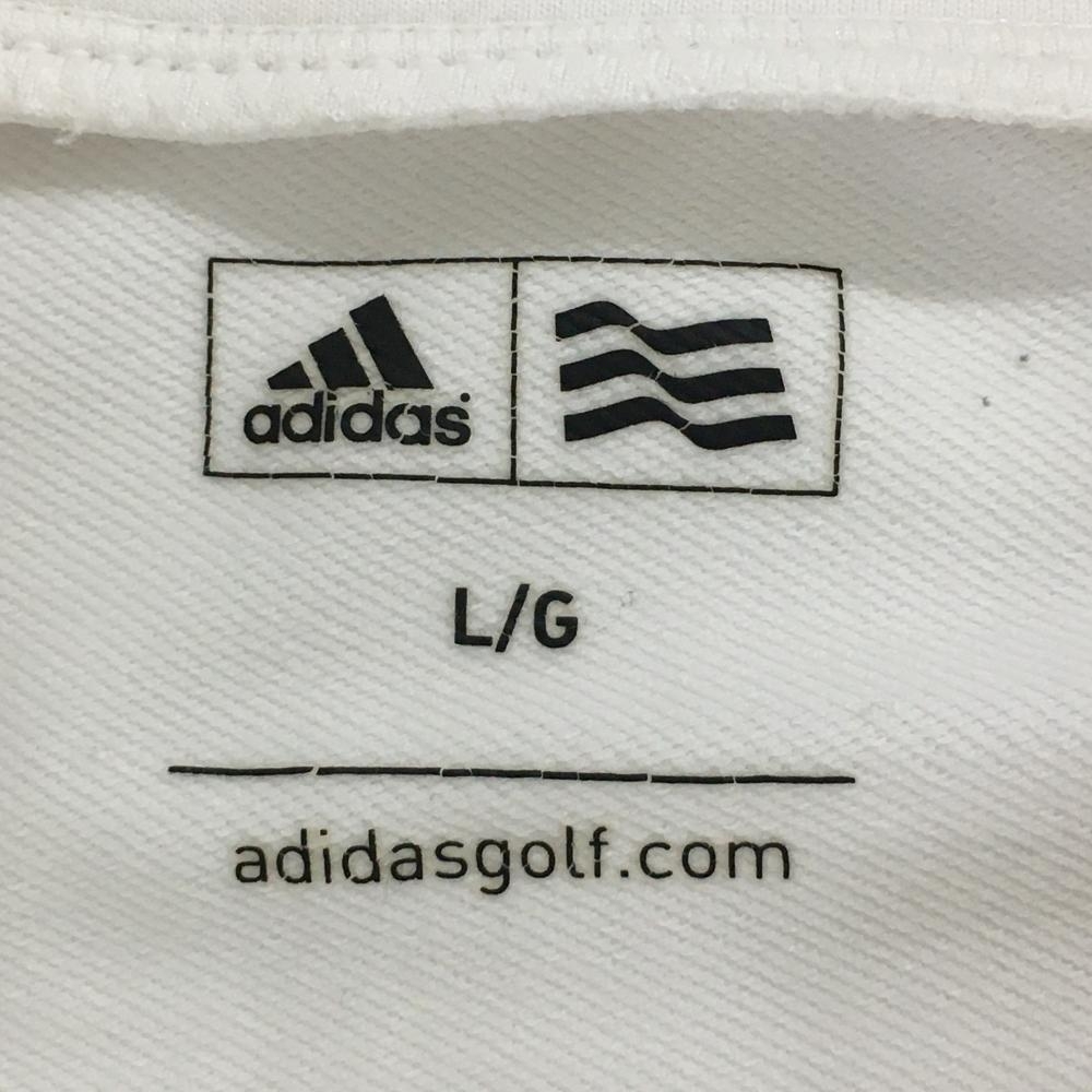アディダス インナーシャツ 白 ネックロゴ ハイネック メンズ LG ゴルフウェア adidas_画像3