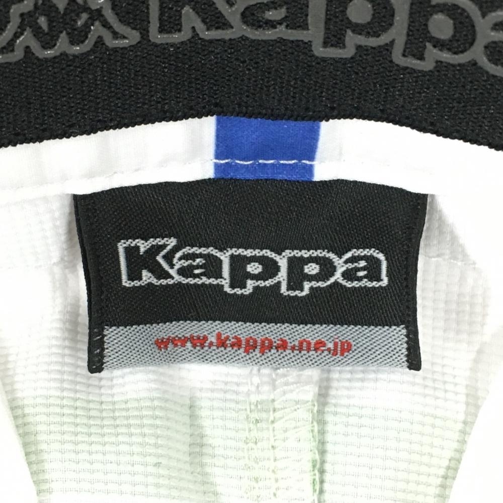 カッパ スカート 白×マルチカラー ボーダー 総柄 ポケット口、フロント汚れ レディース M ゴルフウェア Kappa_画像4