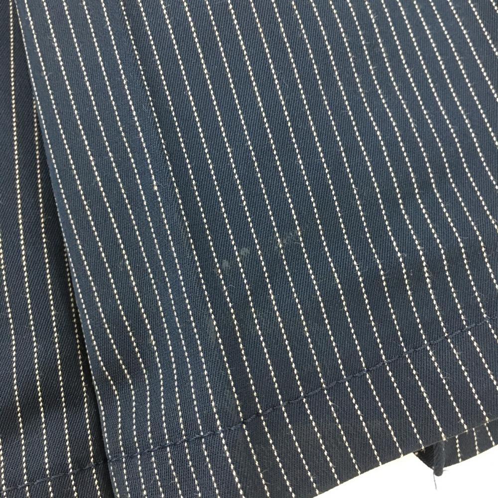  Munsingwear wear culotte skirt navy × white stripe total pattern box pleat lady's 9 Golf wear Munsingwear