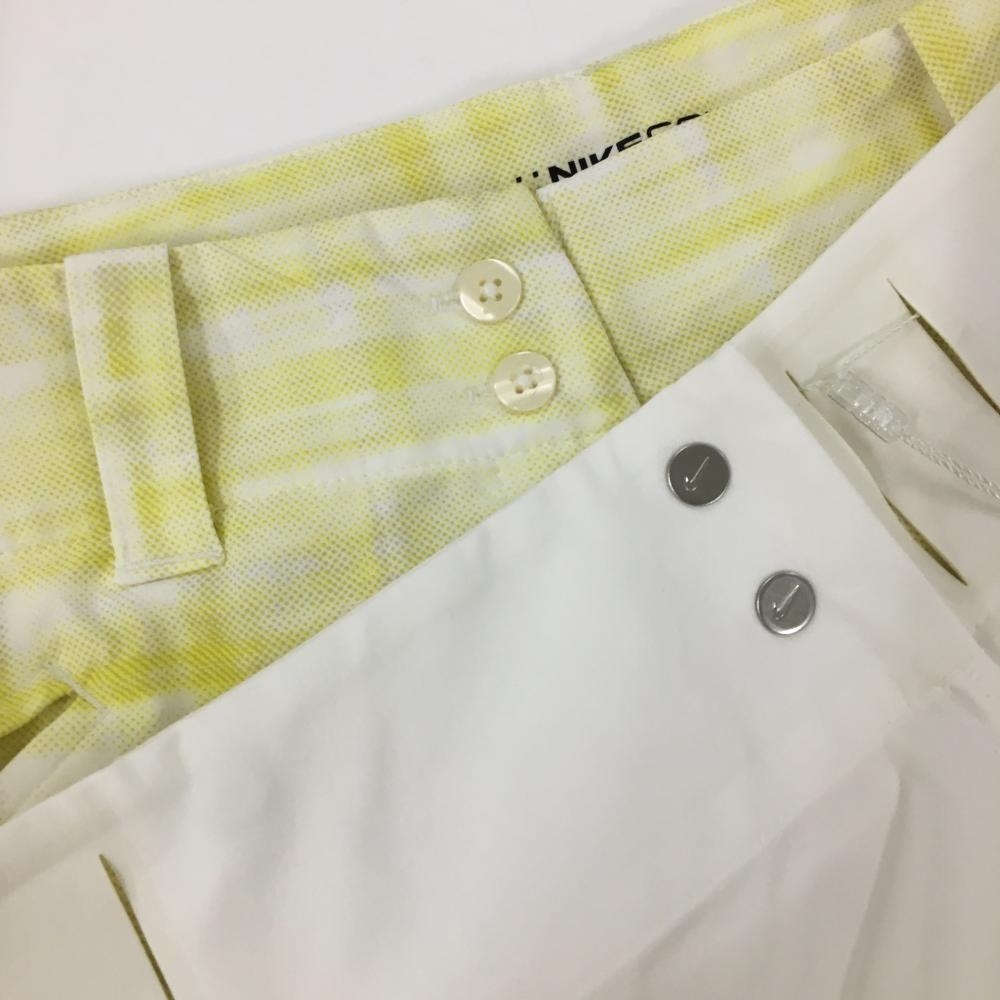 【新品】ナイキ 2WAYスカート 白×イエロー ショートパンツ ベルト付き レディース 6(XL) ゴルフウェア NIKE_画像3