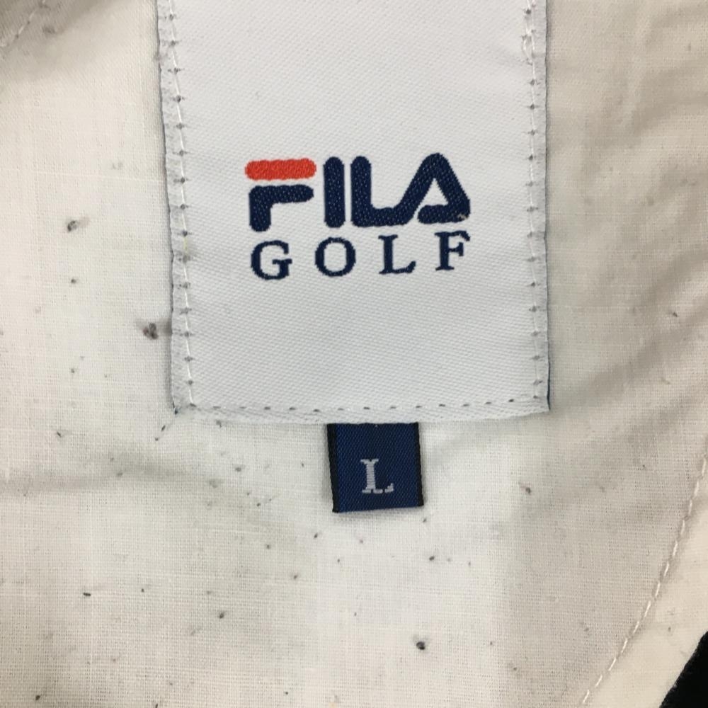 【美品】フィラゴルフ ボックスプリーツスカート グレー×黒 グレンチェック柄 総柄 レディース L ゴルフウェア FILA GOLF_画像4