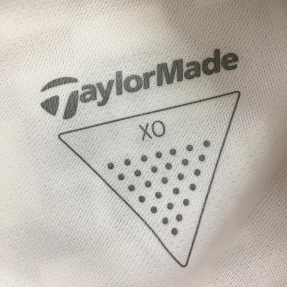 【美品】テーラーメイド 半袖ポロシャツ ライトグレー ブロック柄 総柄 メンズ XO ゴルフウェア 大きいサイズ TaylorMadeの画像4