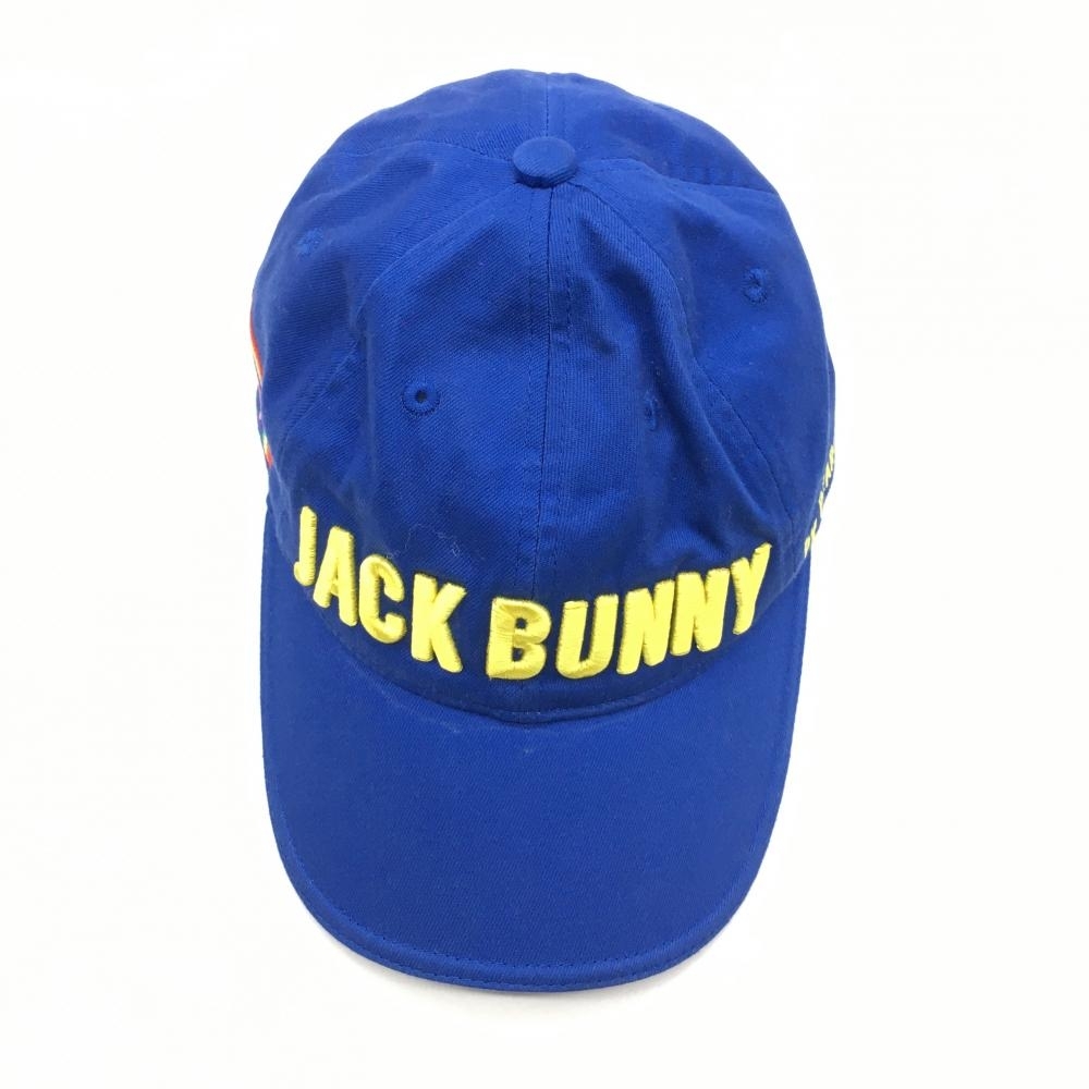 ジャックバニー キャップ ブルー×イエロー 虹刺しゅう FR ゴルフウェア Jack Bunny_画像5