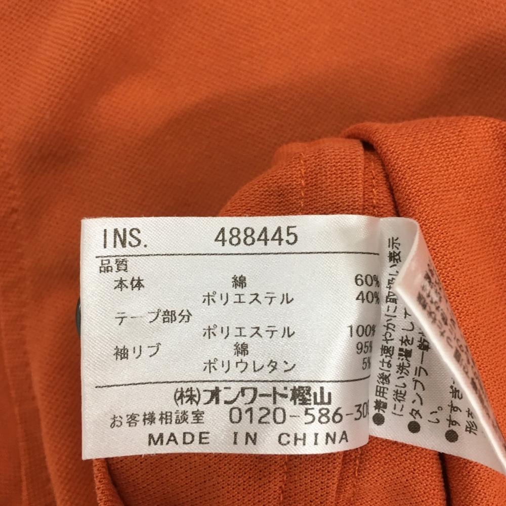 23区 半袖ポロシャツ オレンジ サイドライン ワッペン メンズ XL ゴルフウェア 23区_画像5
