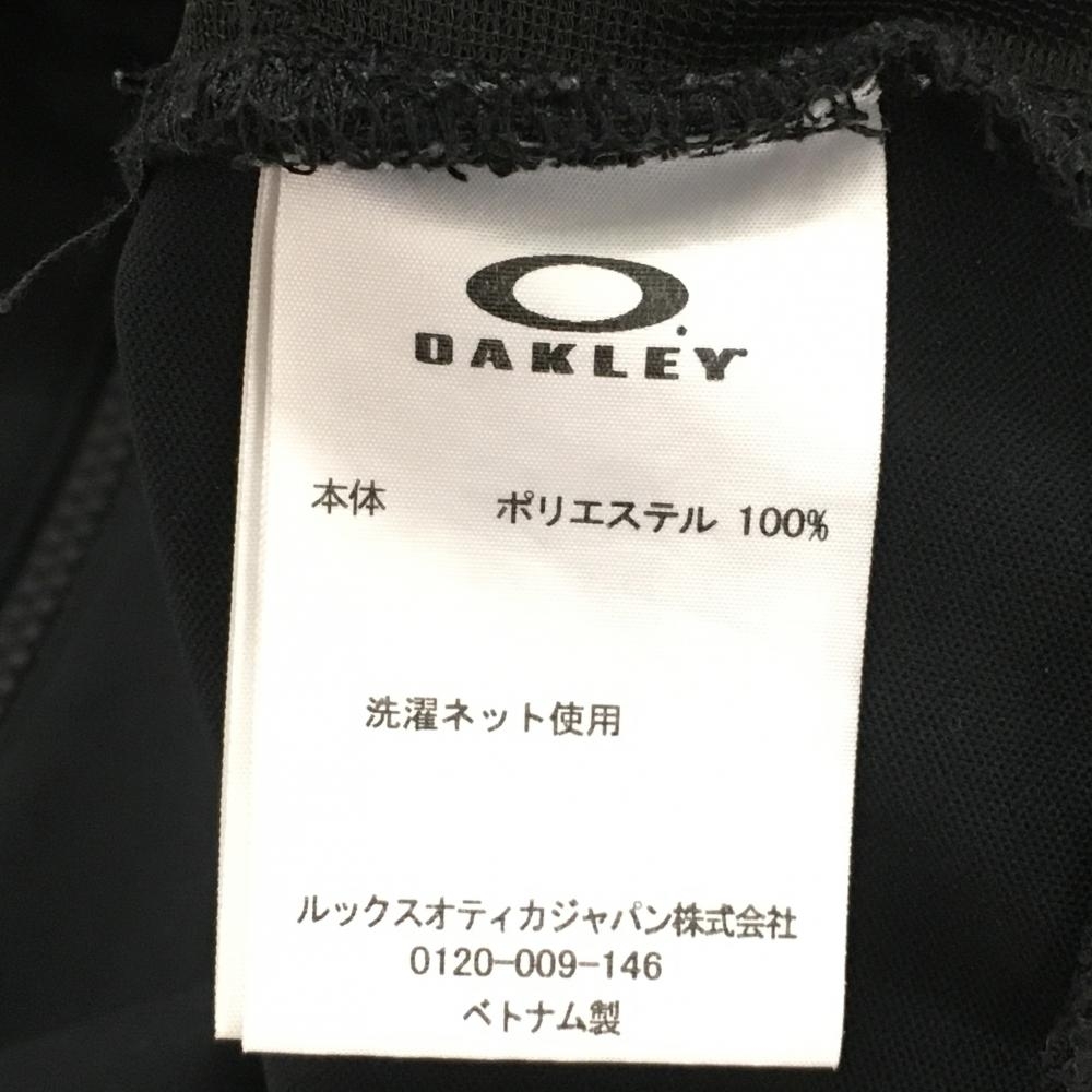 【超美品】オークリー ジャケット 黒 ブルゾン ストレッチ ロゴ刺しゅう メンズ 2XL ゴルフウェア Oakleyの画像6