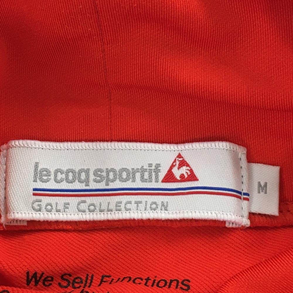 ルコック 長袖ハイネックシャツ レッド ロゴ刺しゅう レディース M ゴルフウェア le coq sportif_画像4