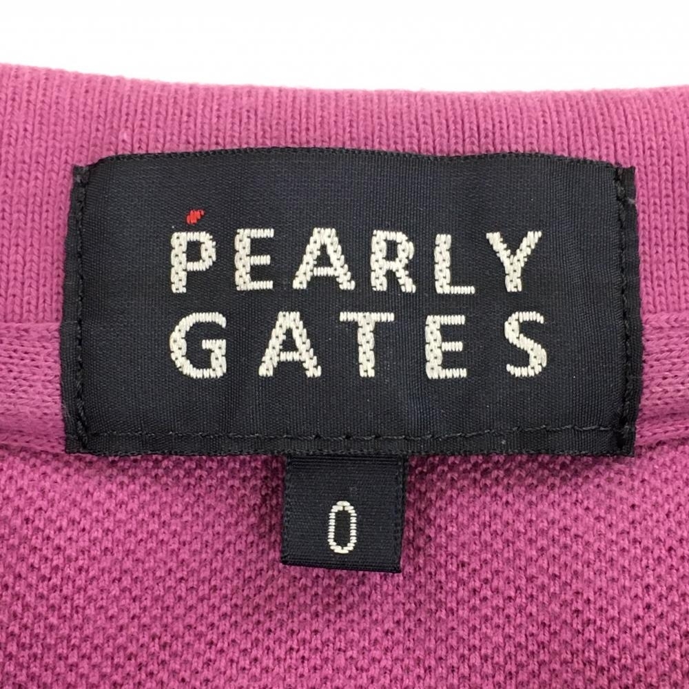 パーリーゲイツ ノースリーブポロシャツ パープル ニコちゃん スマイル レディース 0(S) ゴルフウェア PEARLY GATES_画像5