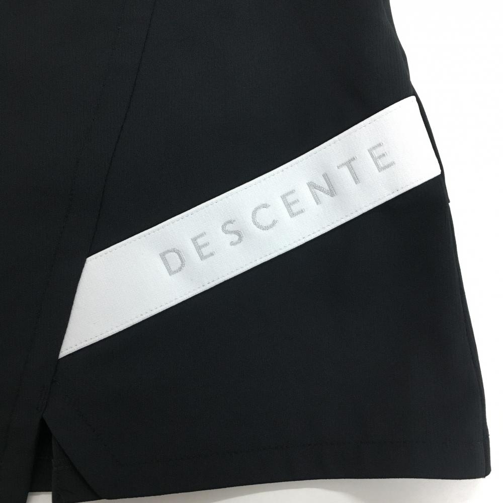 [ очень красивый товар ] Descente Golf юбка чёрный × белый задний кромка плиссировать внутри сторона внутренний брюки средний рисовое поле Британия . женский 67/L Golf одежда DESCENTE