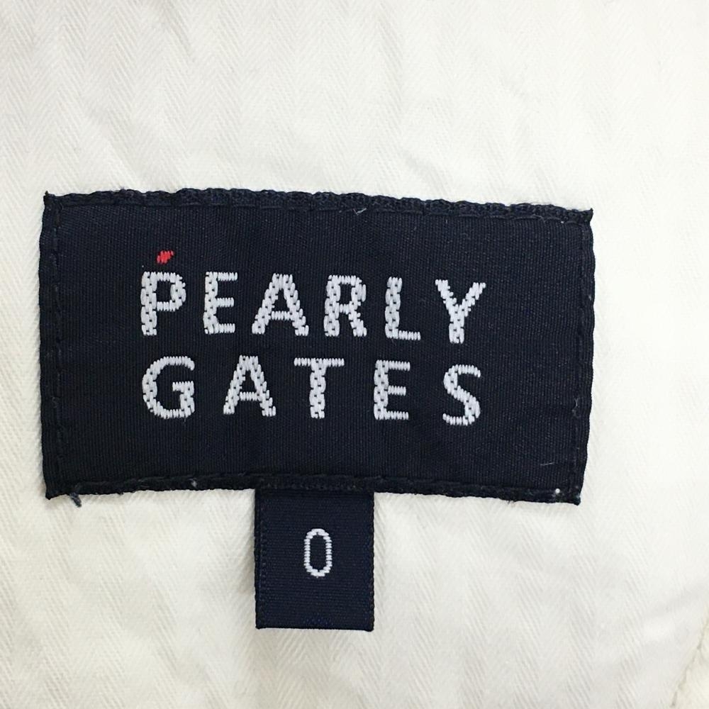 【美品】パーリーゲイツ ハーフパンツ ベージュ 織生地 麻混 レディース 0(S) ゴルフウェア PEARLY GATES_画像5