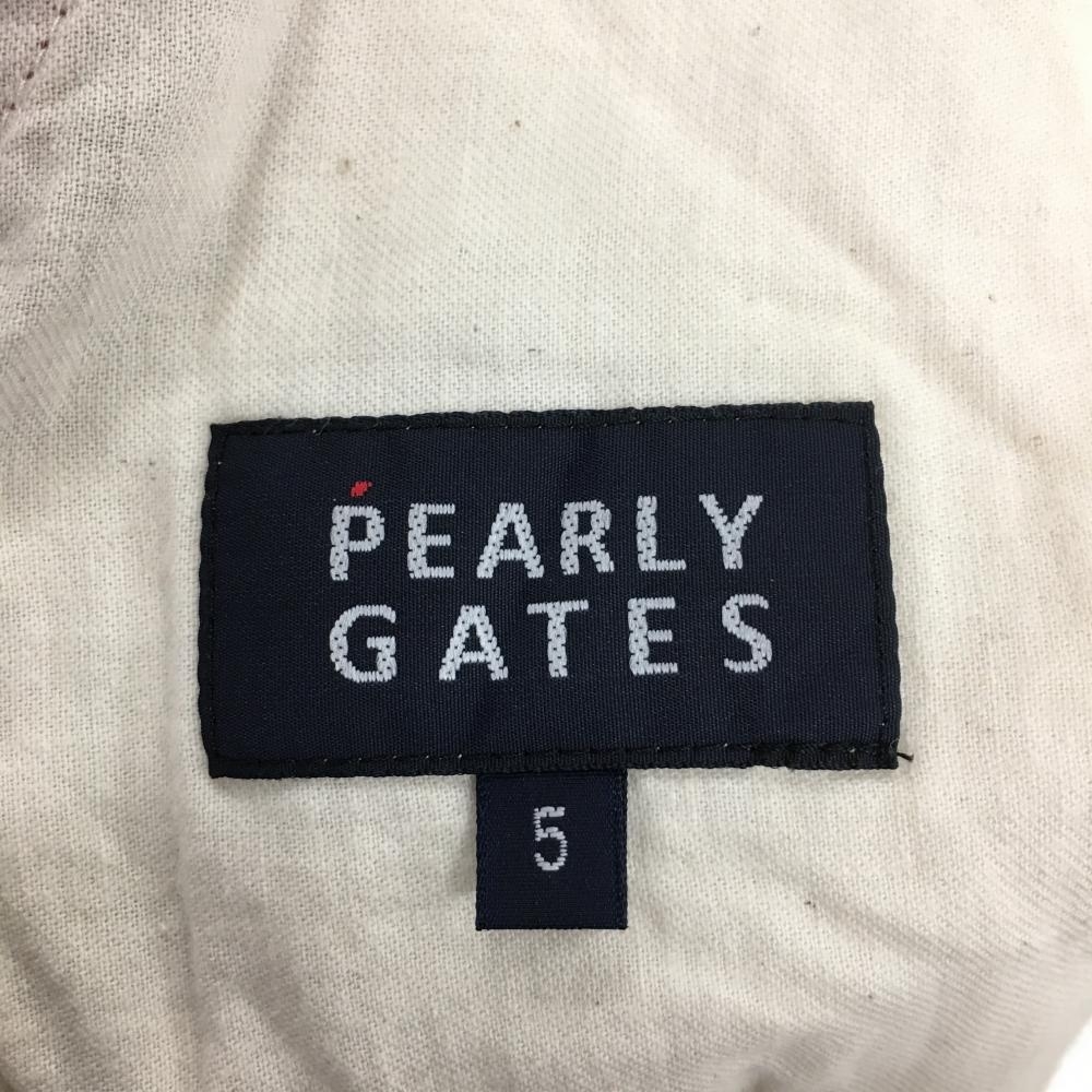 【超美品】パーリーゲイツ ハーフパンツ レッド×マルチ チェック 麻100％ メンズ 5(L) ゴルフウェア PEARLY GATES_画像5