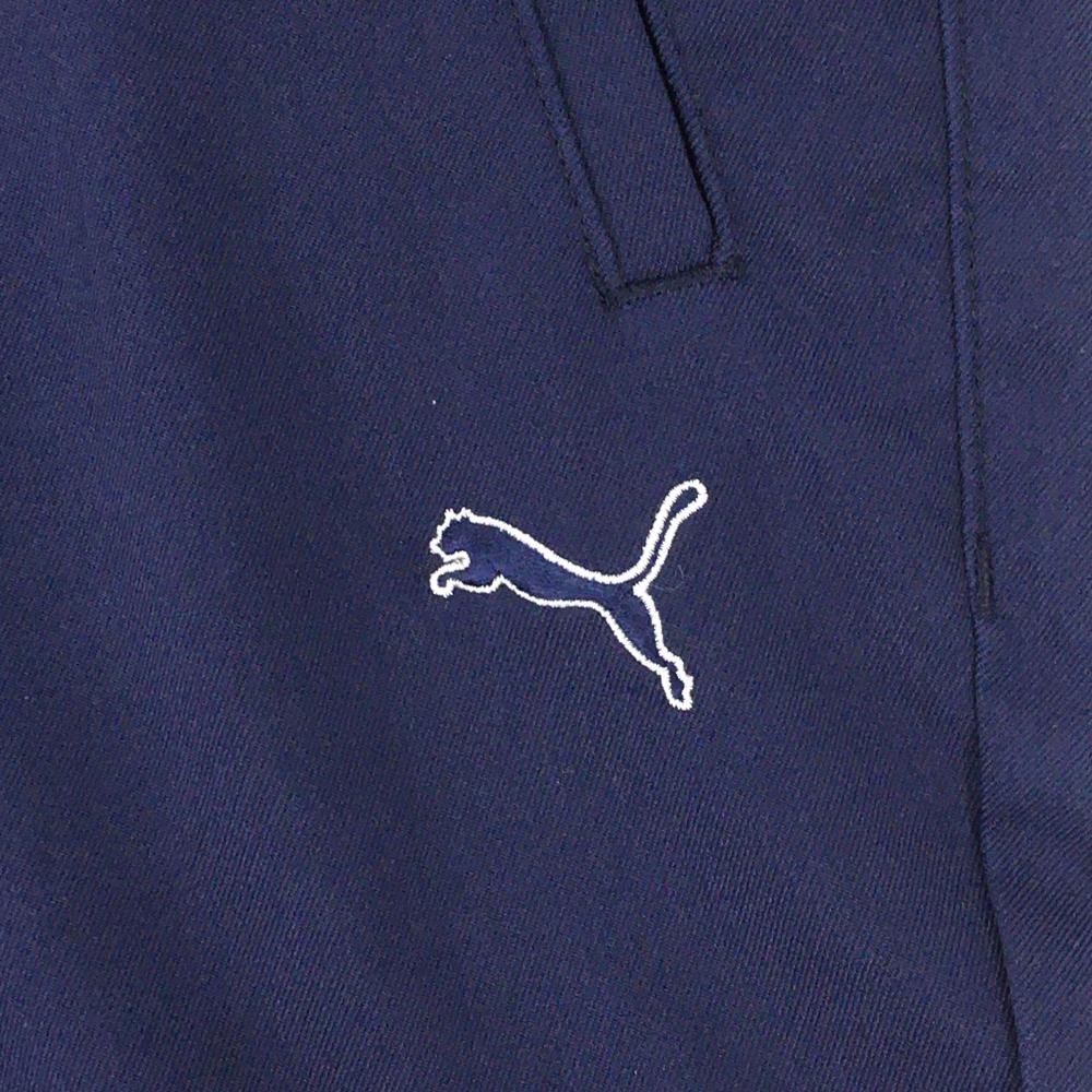 【超美品】プーマ パンツ ネイビー ロゴ刺しゅう シンプル メンズ 76 ゴルフウェア PUMAの画像3
