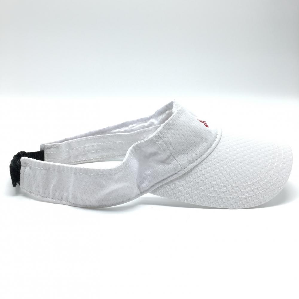 【美品】アディダス サンバイザー 白×レッド OFSX(57cm～60cm) ゴルフウェア adidas_画像4