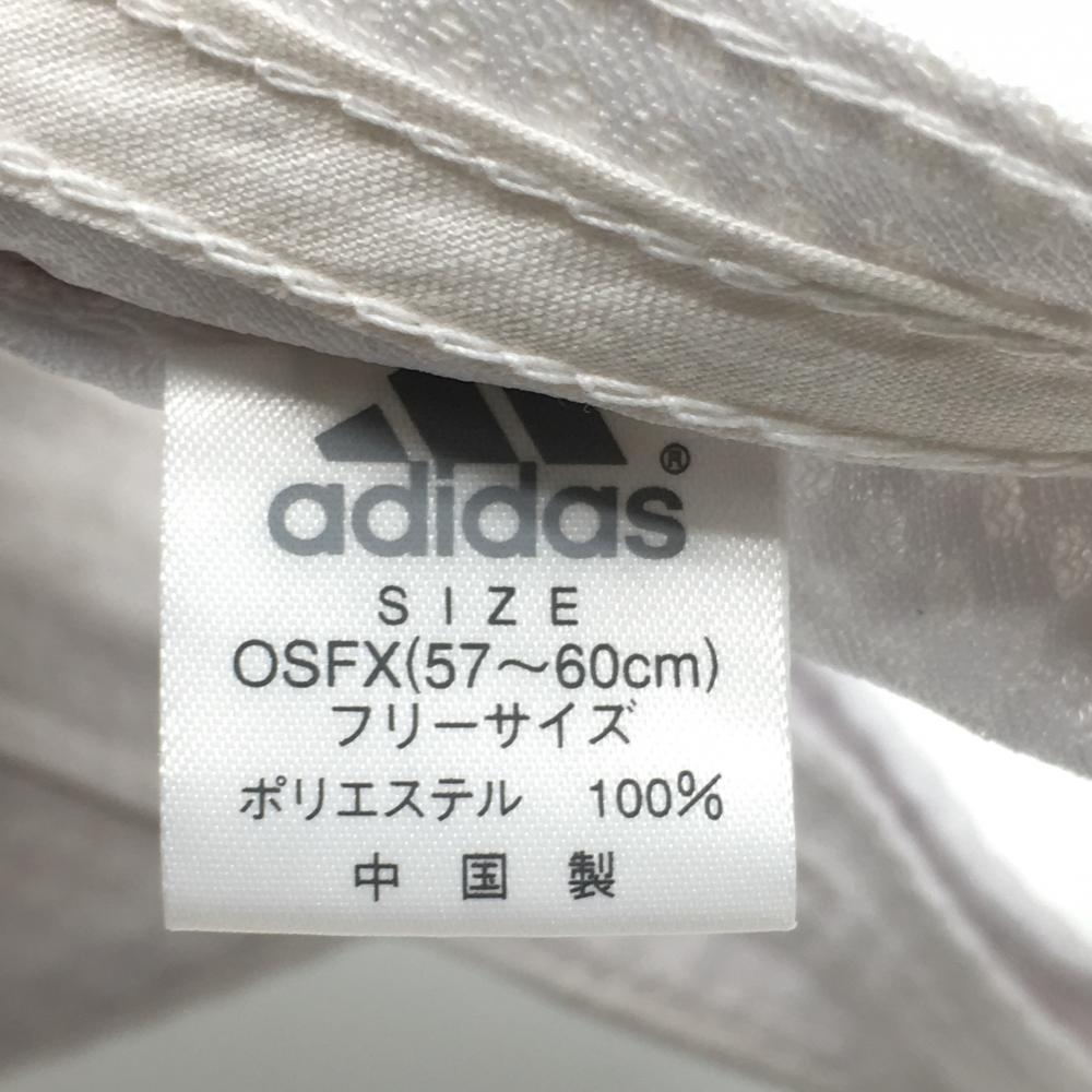 【美品】アディダス サンバイザー 白×レッド OFSX(57cm～60cm) ゴルフウェア adidas_画像7
