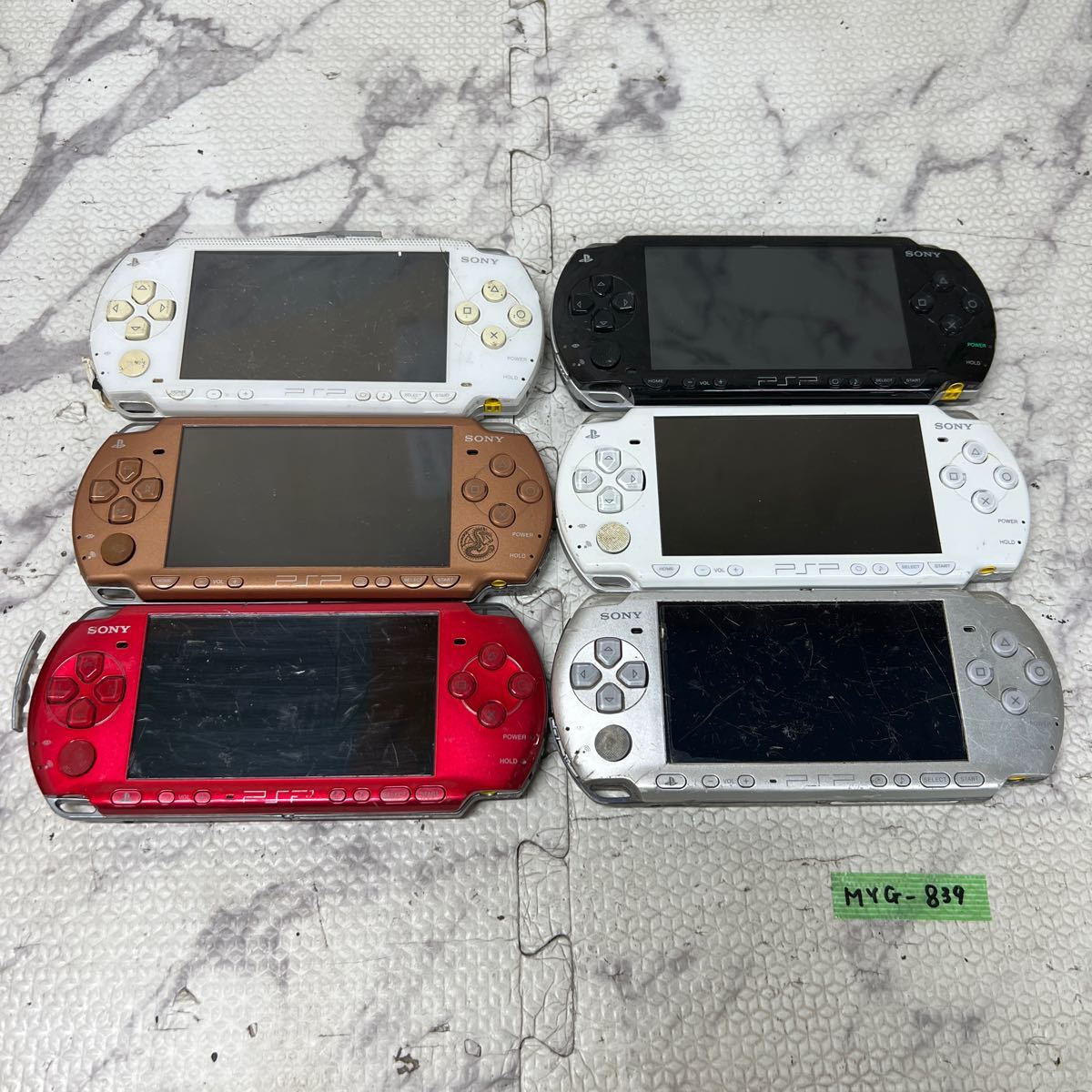 MYG-839 激安 ゲー厶機 PSP 本体 SONY PSP-3000 PSP-2000 PSP-1000 動作未確認 6点 まとめ売り ジャンク 同梱不可_画像1