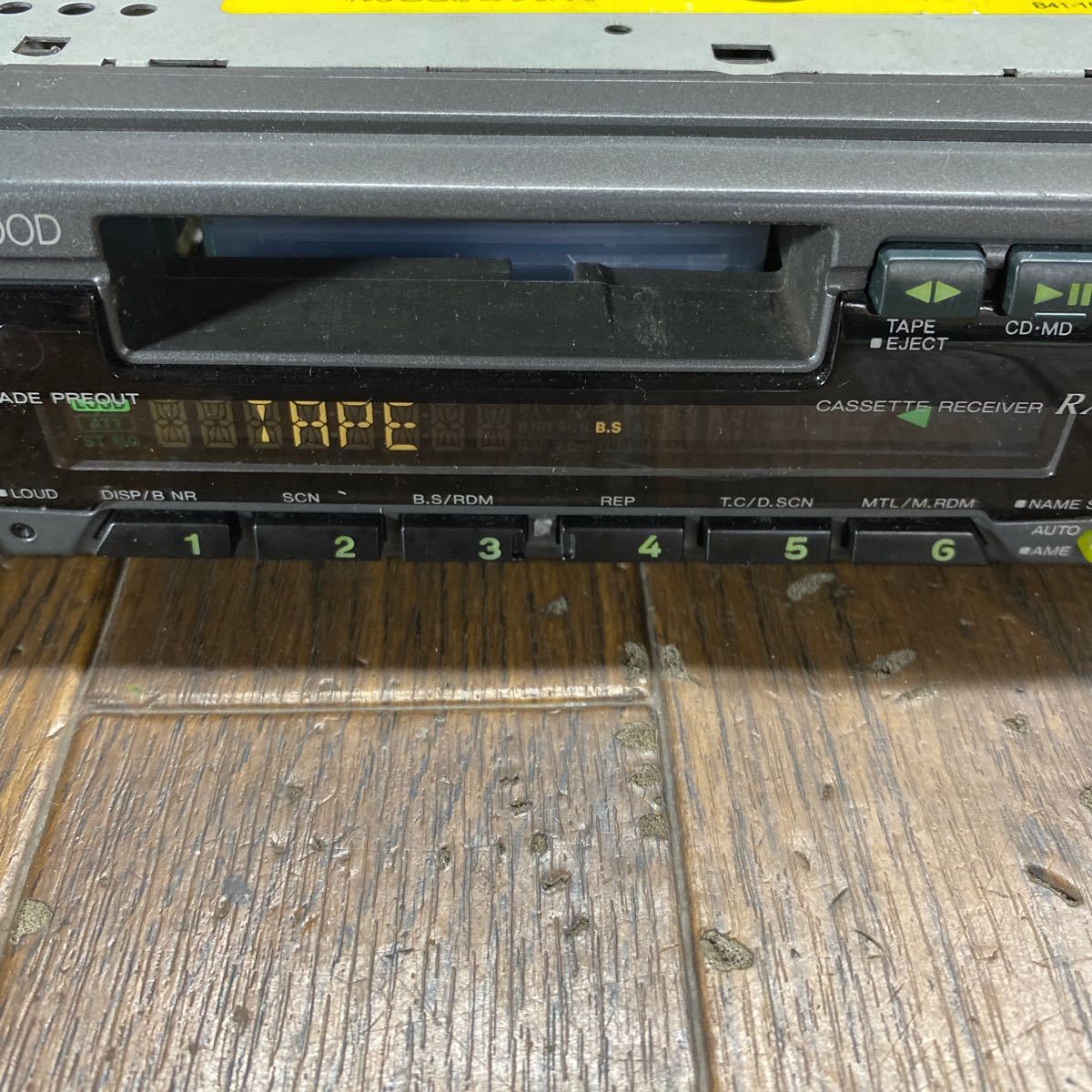AV12-273 激安 カーステレオ テープデッキ KENWOOD RX-340 70700150 カセット AM/FM 確認用配線使用 簡易動作確認済み 中古現状品_画像3