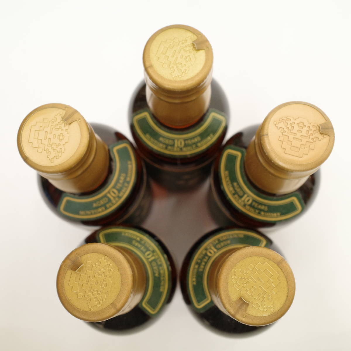 SUNTORY サントリー 山崎 10年 ミニチュア ミニ 旧 グリーン ボトル ウイスキー 43％ 50ml 5本 おまとめ_画像8