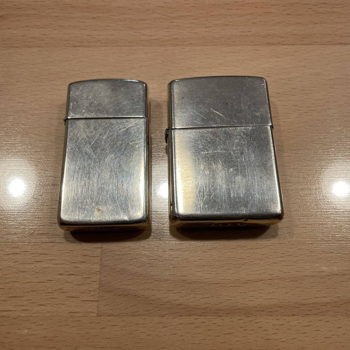 ジッポー　シルバー925 2個セット　【スリム　2000年】【レギュラー　2001年】STERLING SILVER スターリングシルバー　zippo silver925_画像2